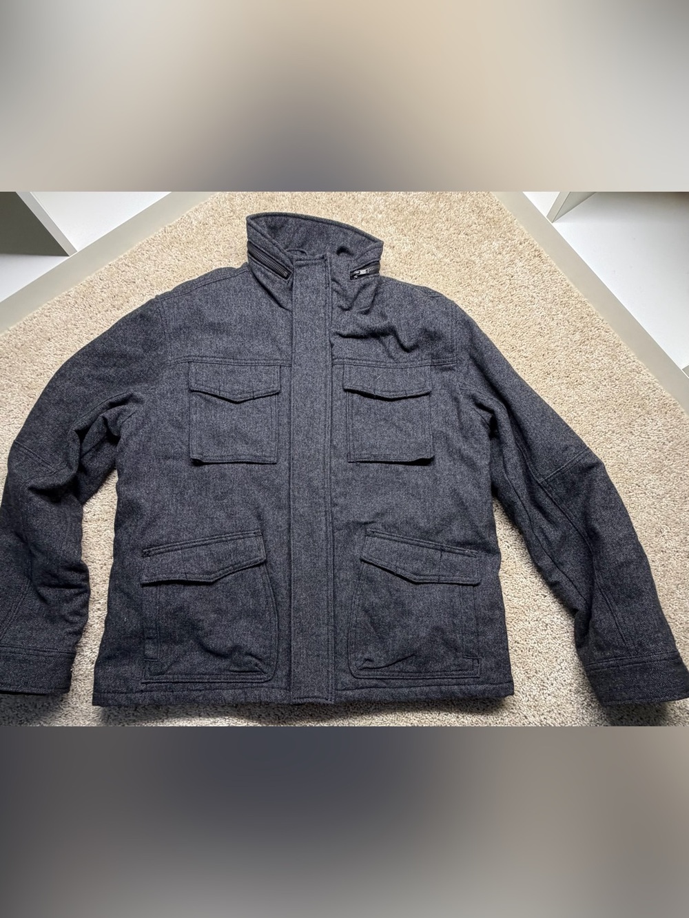 H&M Wool Heavy Utility Jacket Coat